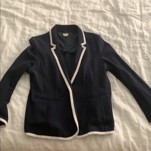 Crown and ivy navy blazer with piping